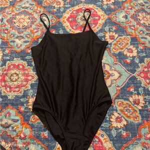 Old Navy Black One Piece Swimsuit with Adjustable Straps